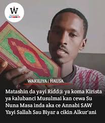 WATA SABUWA: Matashin da yayi Ridd@ ya koma Kirista ya ƙalubanci Malaman  Musulunci kan cewa Su Nuna Masa inda aka ce Annabi SAW Yayi Sallah Sau  Biyar a cikin Alkur'ani. Matashi Abubakar