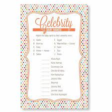 Baby Shower Game Celebrity Baby Name Game Baby Shower Quiz Etsy Gender Neutral Baby Shower Invitations Baby Shower Quiz Celebrity Baby Names