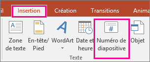 Ajouter num?ro de page powerpoint. Inserer Ou Modifier Les Numeros De Diapositive Une Date Ou Un Pied De Page Sur Des Diapositives A L Ecran Powerpoint