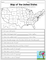 Free printable united states map quiz and worksheet. Map Of The United States Answer The Questions This November No Prep Packet For 3r Social Studies Worksheets Third Grade Social Studies Social Studies Lesson