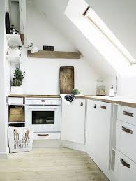 If food must be kept in the cabinets due to lack of space, maximize your space by transferring food to glass or plastic food storage containers. 25 Smart Ways To Decorate An Attic Kitchen Digsdigs