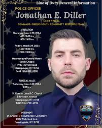 This morning with deep sorrow I attended the funeral for fallen officer  Jonathan Diller in Massapequa along side police commissioner Eddie Caban  and PBA president Patrick Hendry. I walked in right behind
