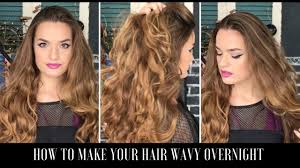 You can use a comb to divide your hair into two even sections on either side of your head. How To Make Your Hair Wavy Overnight Heatless Simple Tutorial Youtube