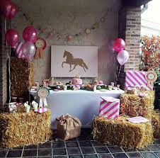 Baby shower decorations and party favor for all parties. Anne Sophie S Pony 7th Birthday Party Catchmyparty Com Pony Birthday Party Horse Birthday Parties Pony Birthday