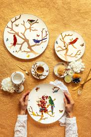 Aux Oiseaux Collection Bernardaud Tablescape Inspiration Plates
