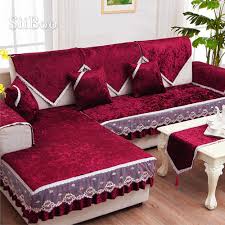 Great collection of 18 stylish modern red sectionals. Luxury Wine Red Gold Fleece Velvet Sofa Cover Furniture Slipcovers Sectional Couch Covers For Living Room Fundas De Sofa Sp4880 Furniture Slipcovers Slipcovered Sectionalsectional Couch Covers Aliexpress