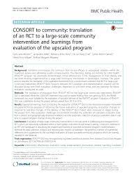 PDF) CONSORT to community: Translation of an RCT to a large-scale community  intervention and learnings from evaluation of the upscaled program