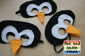 Pink And Green Mama Felt Penguin Mask Felt Penguin Penguin Crafts Penguin Craft