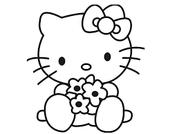 Kumpulan gambar kartun hello kity hitam putih galeri kartun. Gambar Mewarnai Hello Kitty Cantik