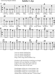 Soldier S Joy Free Bluegrass Guitar Tab Guitar Tabs Bluegrass Guitar Songs