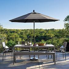 Find dining room chairs in many designs, including upholstered, faux wicker, metal, wood and more. Alfresco Rectangular Outdoor Patio Dining Table Arm Chair Bench Crate And Barrel