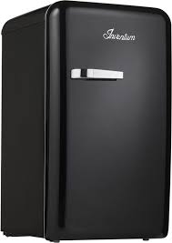 inventum rkk550b kastmodel koelkast retro zwart retro retrostijl koelkast