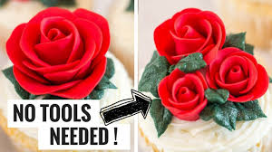 Using fondant roller with purple guide rings, roll out black fondant. Easy Fondant Rose No Tools Needed Youtube