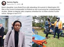 He was born on 21st december 1966 in kamagut, uasin gishu county of kenya to daniel cheruiyot and sarah cheruiyot. June Ruto S Photo Taken In Poland Not At Un Headquarters