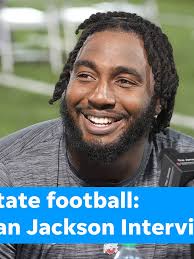 Ohio State football: Offensive lineman Donovan Jackson faces the media