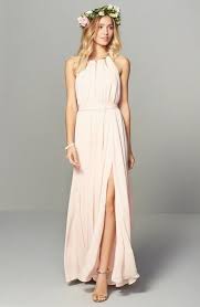 Lulus Gold Metallic Halter Neck Chiffon Gown Cute Bridesmaid Dresses Bridesmaid Dresses Boho Blush Bridesmaid Dresses