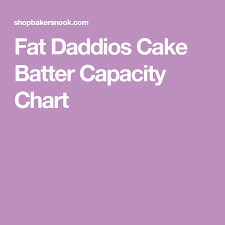 Fat Daddios Cake Batter Capacity Chart Baking Tips In 2019