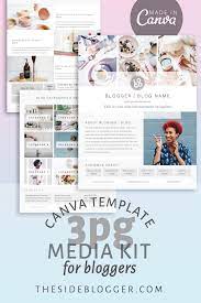 Media Kit Canva Template Penelope The Side Blogger Media Kit Media Kit Template Social Media Measurement