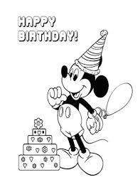 Find the best mickey mouse coloring pages for kids & for adults, print and color 281 mickey. Mickey Mouse Happy Birthday Coloring Pages 116 Fine Coloring Difficulty