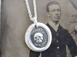 Skull Wax Seal Necklace Es Fui Sum Eris You Are As I Have Been Latin Motto Memento Mori Sterling Si Wax Seal Jewelry Wax Seal Necklace Silver Wax Seals