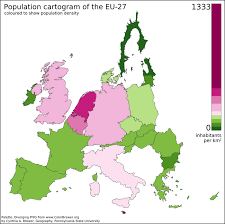 Maybe you would like to learn more about one of these? Population Density Wikipedia The Free Encyclopedia Cartogram Europe Map World Map Travel