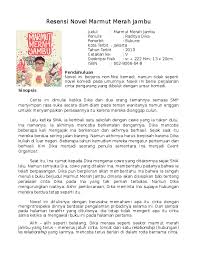 Doc Resensi Novel Marmut Merah Jambu Hadyan Radifan Academia Edu