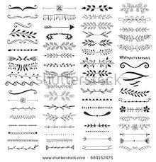 Vintage Calligraphy Borders Vector Graphics Calligraphy Borders Clip Art Borders Page Borders Design