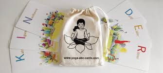The alphabet posters are not only tools for learning but also decorative features for kids' rooms. Yoga Abc Cards Com Yoga Alphabet Karten Fur Kinder
