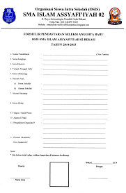 Menurutmu osis itu apa (jangan cuma dijawab organisasi intra sekolah ntar kamu diketawain, hehe) motivasi menjadi anggota osis. Osis Smai Asvie 02 Ø¯Ø± ØªÙˆÛŒÛŒØªØ± Formulir Pendaftaran Seleksi Osis Sma Islam Assyafi Iyah 02 Periode 2014 2015 Goodluck Http T Co G12csedtzx