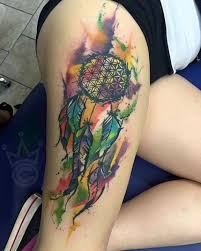 Dreamcatcher tattoo designs full on thigh, dreamcatcher tattoo images and videos of tattoo. Dream Catcher Tattoos Thigh Anime Mania
