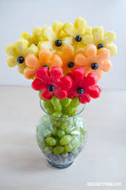 A Gradient Of Fruity Flowers Food Art Fruit Displays Fruit Decorations