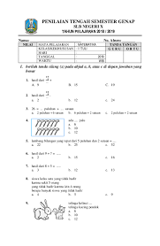 Soal uts smt 2 pkn kls vii smplb c 2013 2014. Contoh Soal Ujian Sdlb Kelas 1