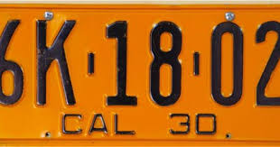 Black And Yellow California License Plate 1930 California License Plate License Plate California License License Plate Art