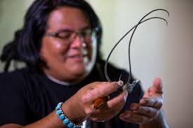 Native American art created with natural materials