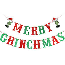 Shop favors for birthday, wedding, baby shower and more. Red Green Glittery Merry Grinchmas Banner For Grinch Christmas Decorations Xmas Mantel Fireplace Home Indoor Outdoor Grinch Party Decorations Supplies In Bahrain Whizz Banners