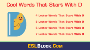 Full list of words from this list: Five Letter Words Starting With D Archives English As A Second Language