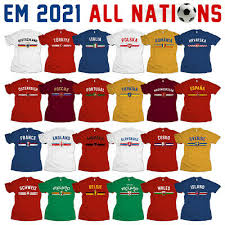 Personaliseer jouw voetbalshirt met rug naam en nummer. Em 2021 2020 Europameisterschaft Fussball Fan Trikot T Shirt Name Zahl Eur 21 90 Picclick De