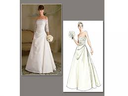Top angebote auf brautkleider vintage und hochzeitskleider spitze. Schnittmuster Vogue 2842 Brautkleid Gr 44 48 Stoffe Hemmers