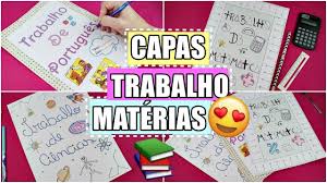 Capa De Um Trabalho De Portugues Faca Capas De Trabalhos Lindos Para Cada Materia Youtube Capas De Trabalhos Educacao Fisica Capa De Caderno Personalizada