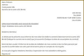 Résiliation d'une assurance auto : Lettre De Resiliation Ugc Modele Gratuit De Lettre