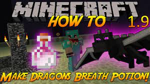 Your glass bottle will change color and turn into dragon's breath. Minecraft 1 9 How To Make Dragons Breath Potion Ender Dragon Potion Youtube