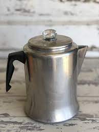Vintage Coffee Percolator Aluminum Stovetop Coffee Maker Pot Etsy Vintage Coffee Percolator Coffee Camping Coffee