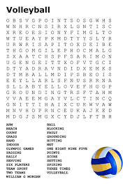 volleyball word search teaching resources