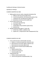 Departamentul de psihologie, facultatea de psihologie şi. Admitere Psihologie Licenta