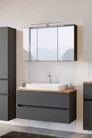 Das badezimmer ist für viele ein wichtiger ort in der wohnung. Badmobelset Laliano In Dunkelgrau Und Wildeiche Optik Modern Badezimmer Mobel Badezimmer Mobel Weiss Unterschrank Bad
