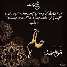 Mohabbat Haalim By Nimra Ahmed Quotes From Novels Poetry Lines Best Urdu Poetry Images