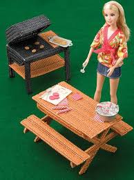 Picnic Set Doll Furniture Patterns Doll Furniture Plastic Canvas Crafts