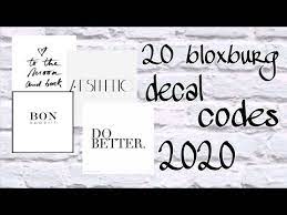 We're updating these codes on regular basis and. Roblox Bloxburg Aesthetic Decal Codes 2020 Youtube Bloxburg Decal Codes Calendar Decal Bloxburg Decals Codes Aesthetic