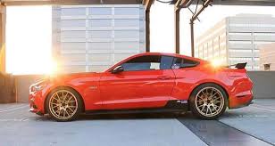 Orange Mustang With Rsr R801 Gold Finish Wheels Ford Bmw Car Mustang
