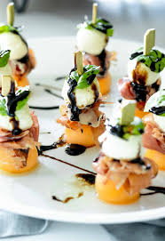 Hole punched to fit 2 ring binder. Prosciutto Melon Mozzarella Skewers W Balsamic Glaze Aleka S Get Together